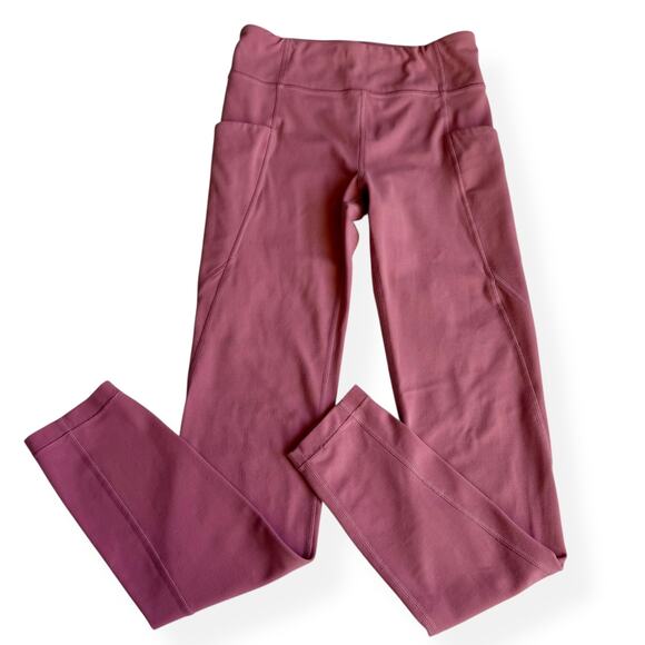 Athleta Girl High Rise Stash Your Treasures Pink Legging XL 14 - Picture 1 of 12